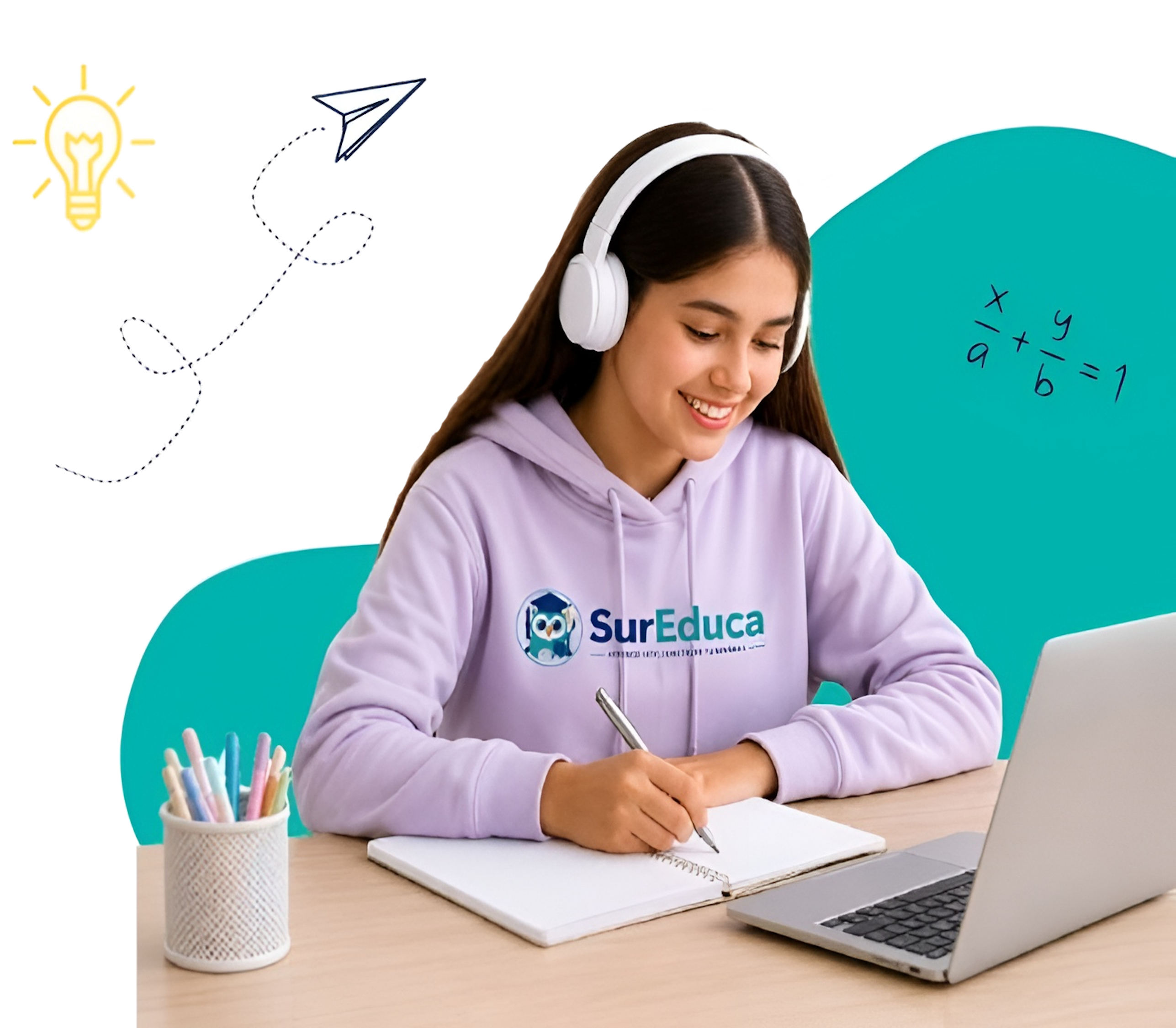 Estudiante en Preuniversitario SurEduca preparando la PAES